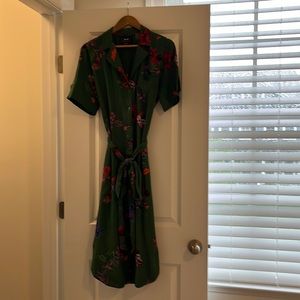 Maeve floral Midi with rounded bottom.